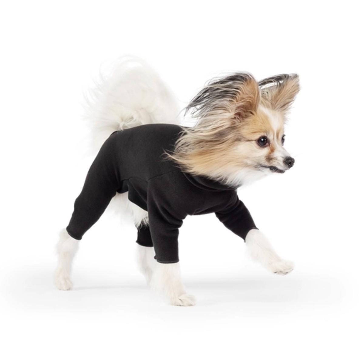Goldpaw Onesie Dog Pajamas, Black/Black, 20