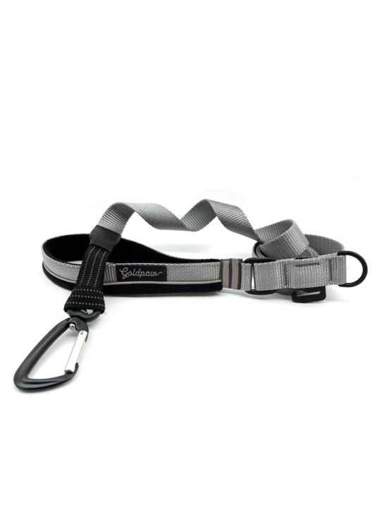 Goldpaw Featherweight Dog Leash, Black/Charcoal, 5-ft