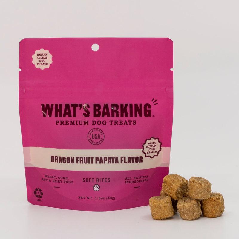 What's Barking Dragonfruit Papaya Soft Bites Dog Treats