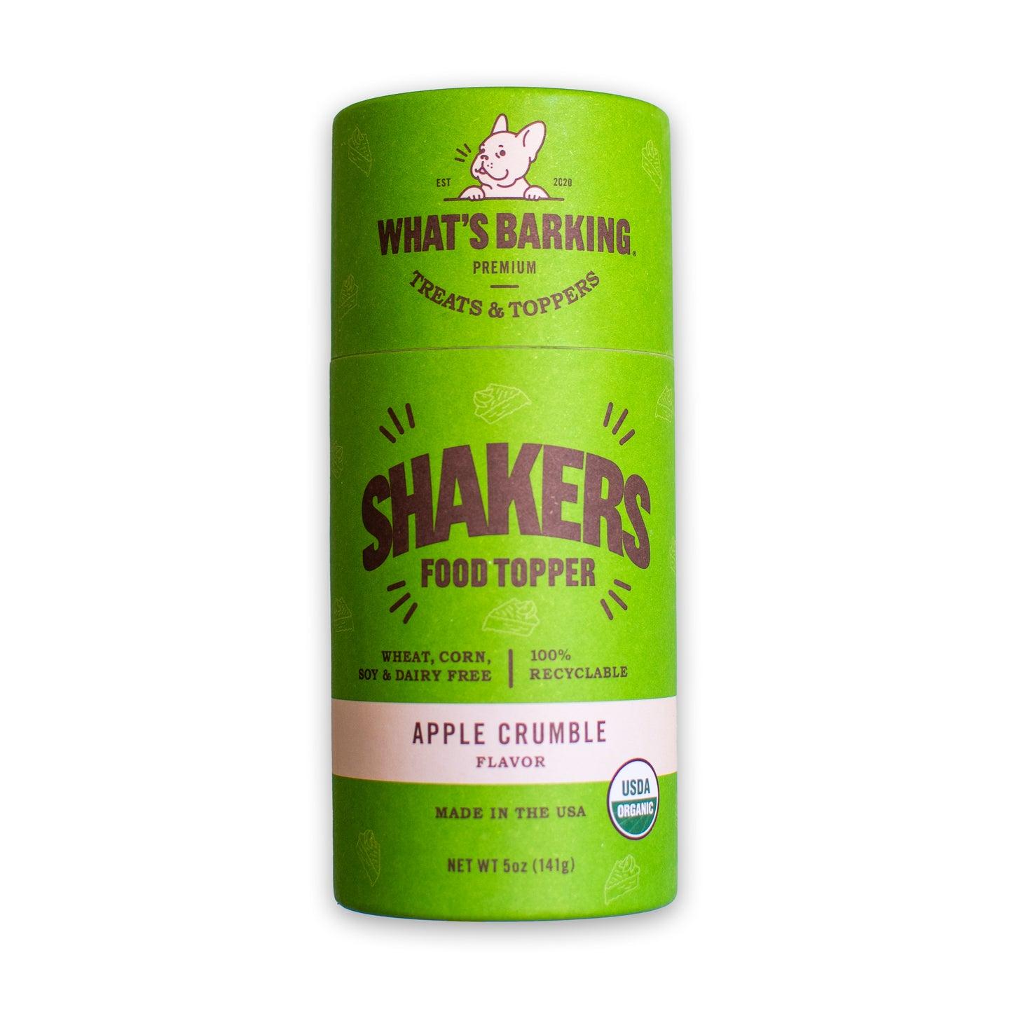 What's Barking Shakers Apple Crumble Dog Food Topper, 5-oz