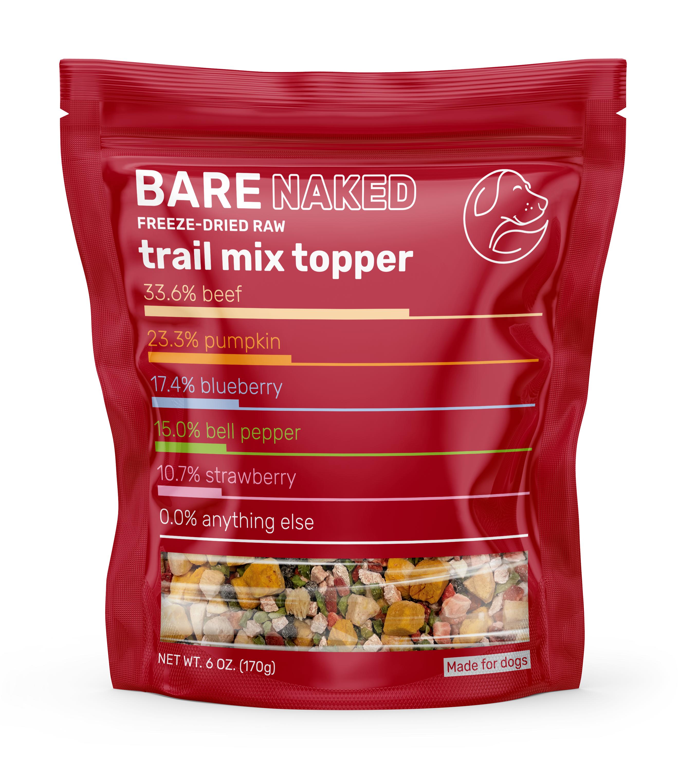 Bare Naked Trail Mix Beef Freeze-Dried Raw Dog Food Topper