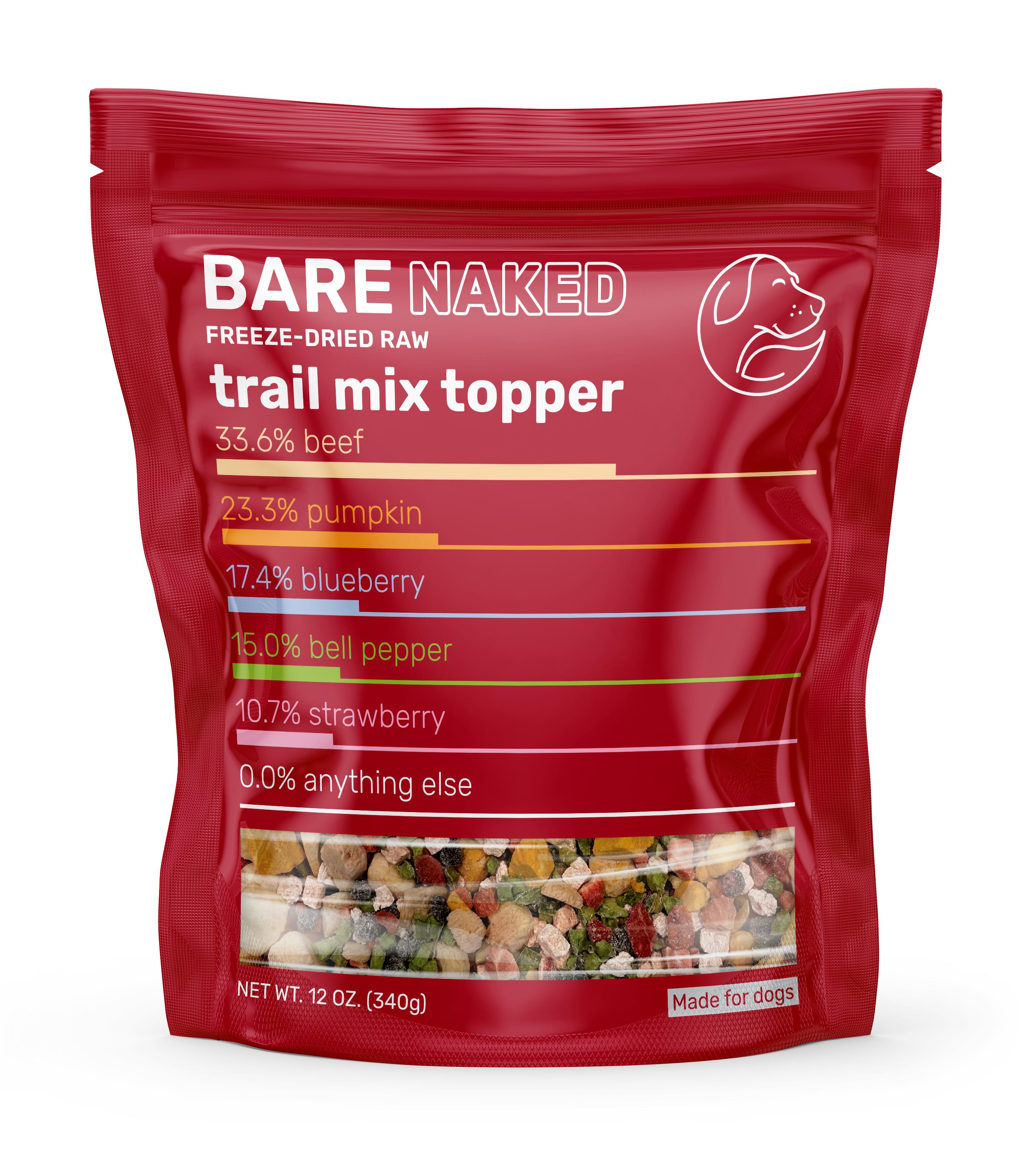 Bare Naked Trail Mix Beef Freeze-Dried Raw Dog Food Topper, 12-oz