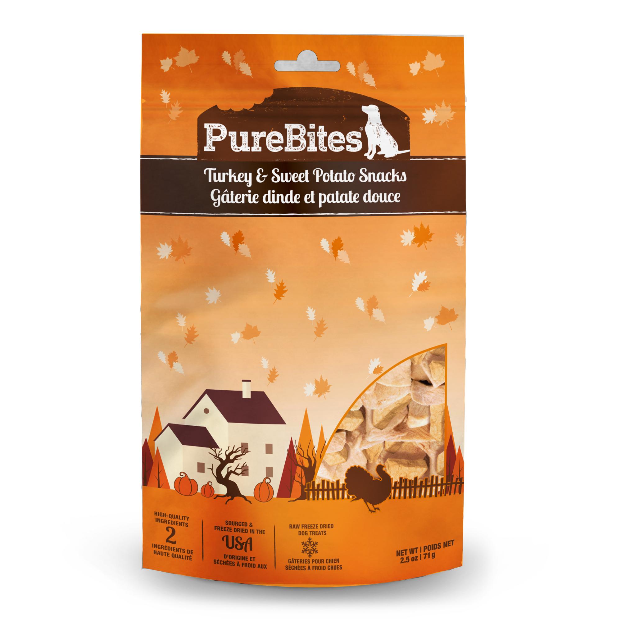 PureBites Fall Turkey & Sweet Potato Freeze-Dried Dog Treats