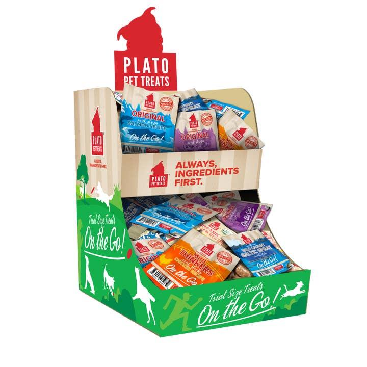 Plato On The Go! Real Strips Dog Treats, Assorted, 0.63-oz
