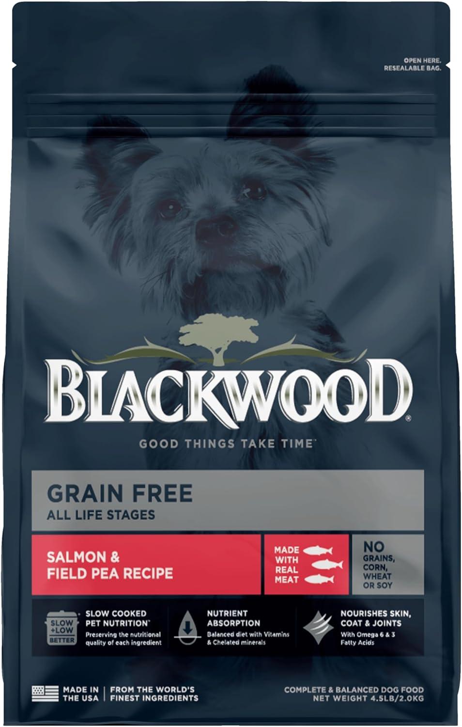 Blackwood Croquettes sans céréales au saumon et pois de champ, 4.5-lb|2.04-kg