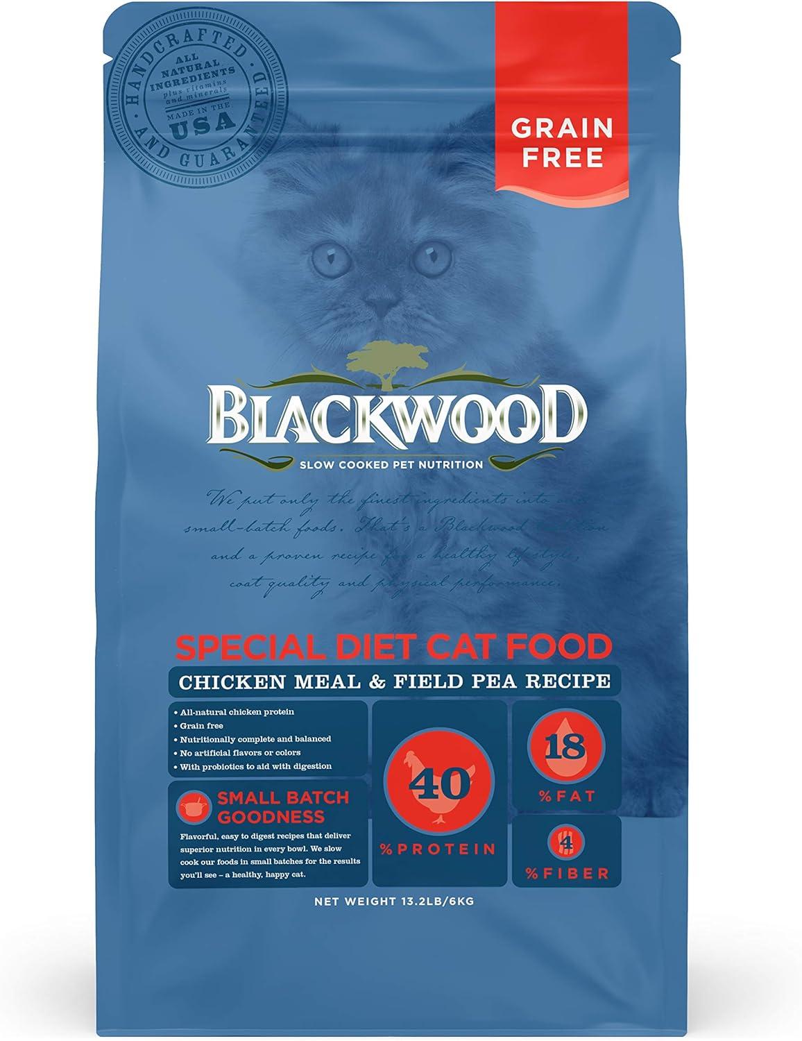 Blackwood Special Diet Chicken Meal & Field Pea Grain-Free Dry Cat Food, 13.2-lb