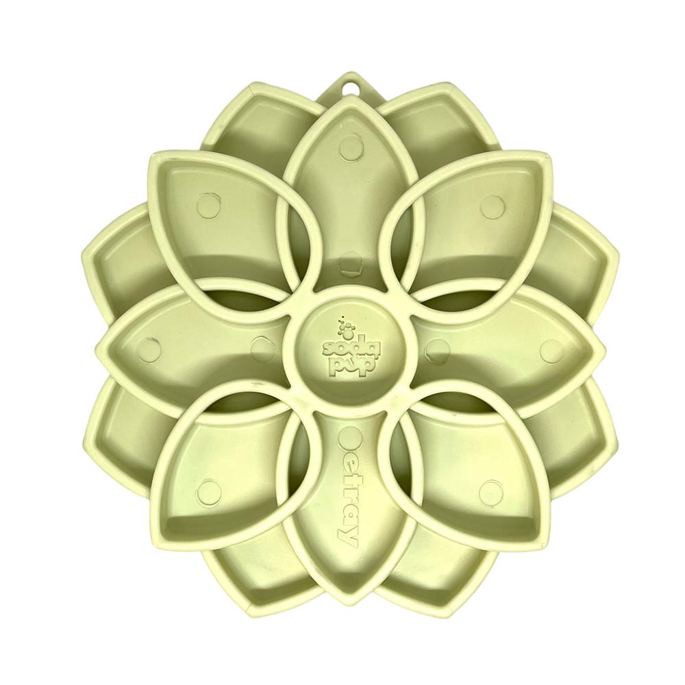 SodaPup eTray Mandala Softie Design Enrichment Tray Dog Slow Feeder, Pastel Green