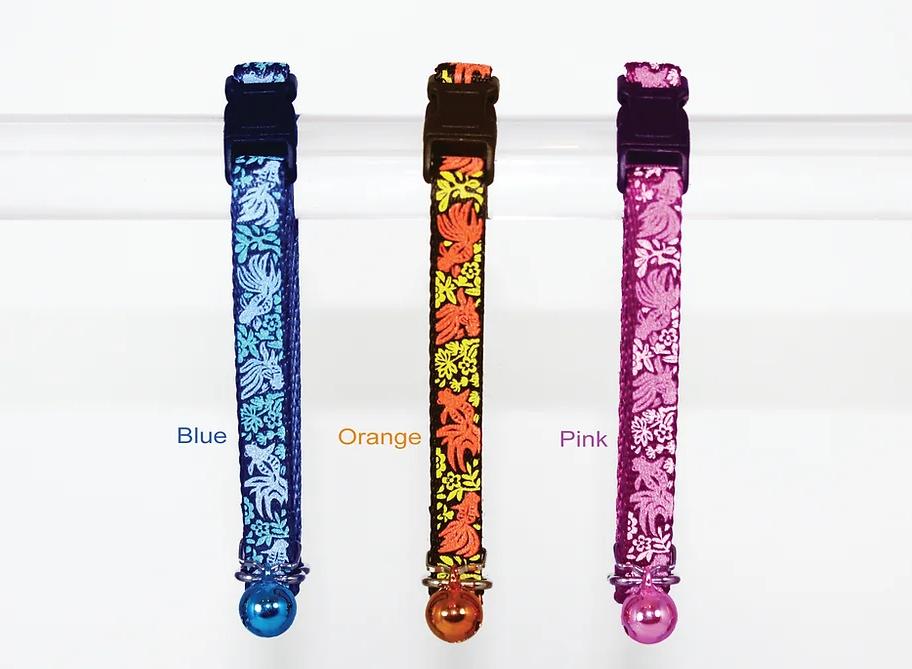 Goli Design Golifish Reflective Cat Collar, Blue, 8-14-in