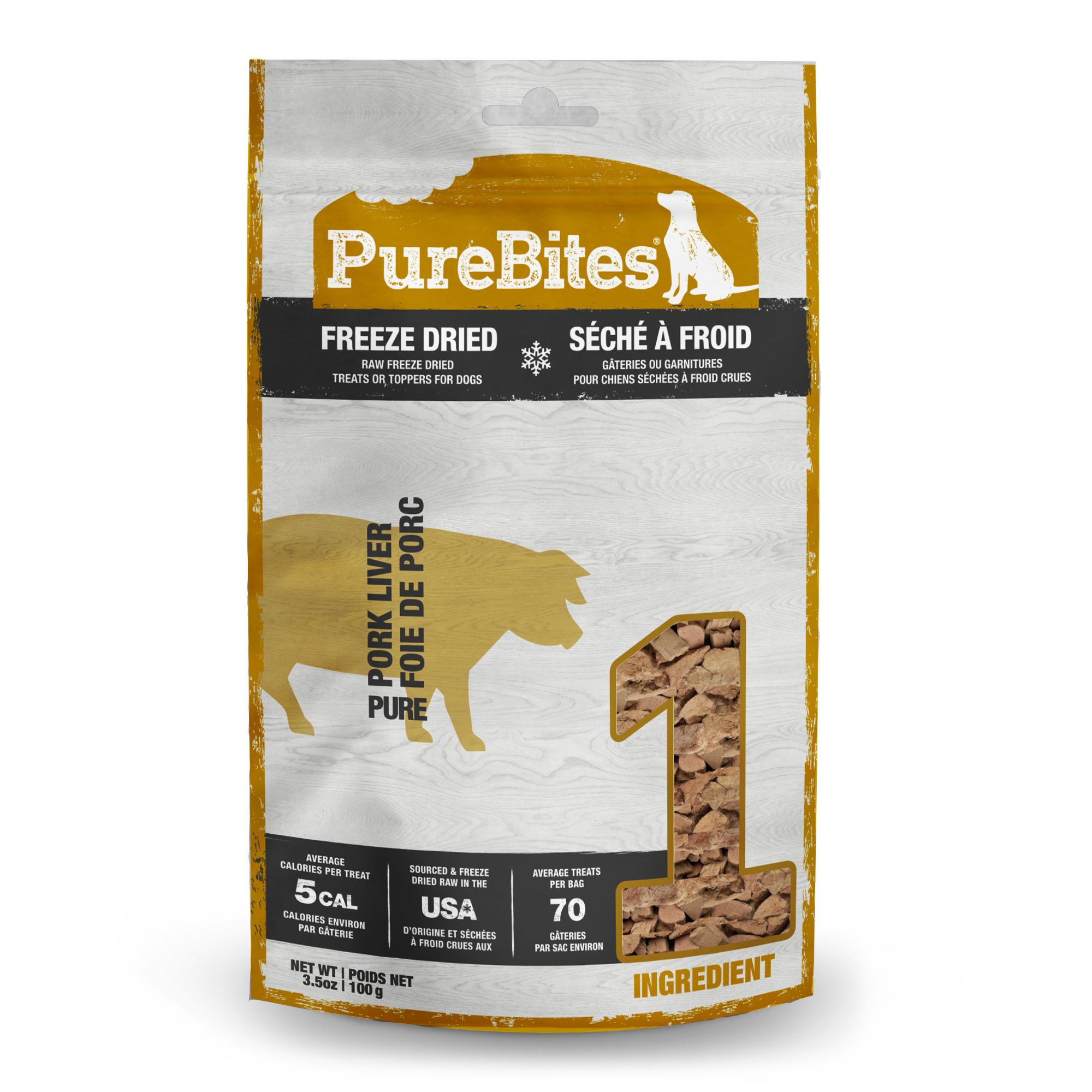 PureBites Pork Liver Freeze-Dried Dog Treats, 3.5-oz