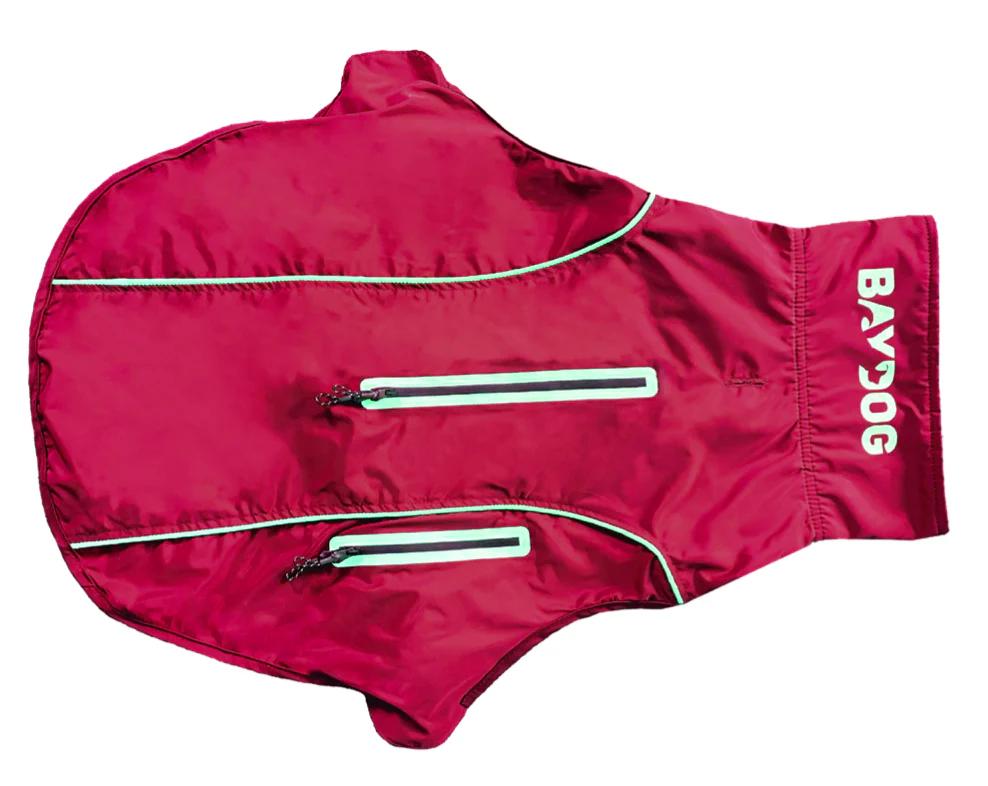 BayDog Narragansett Bay Dog Sailing Dog Jacket, Siren Red, XX-Small