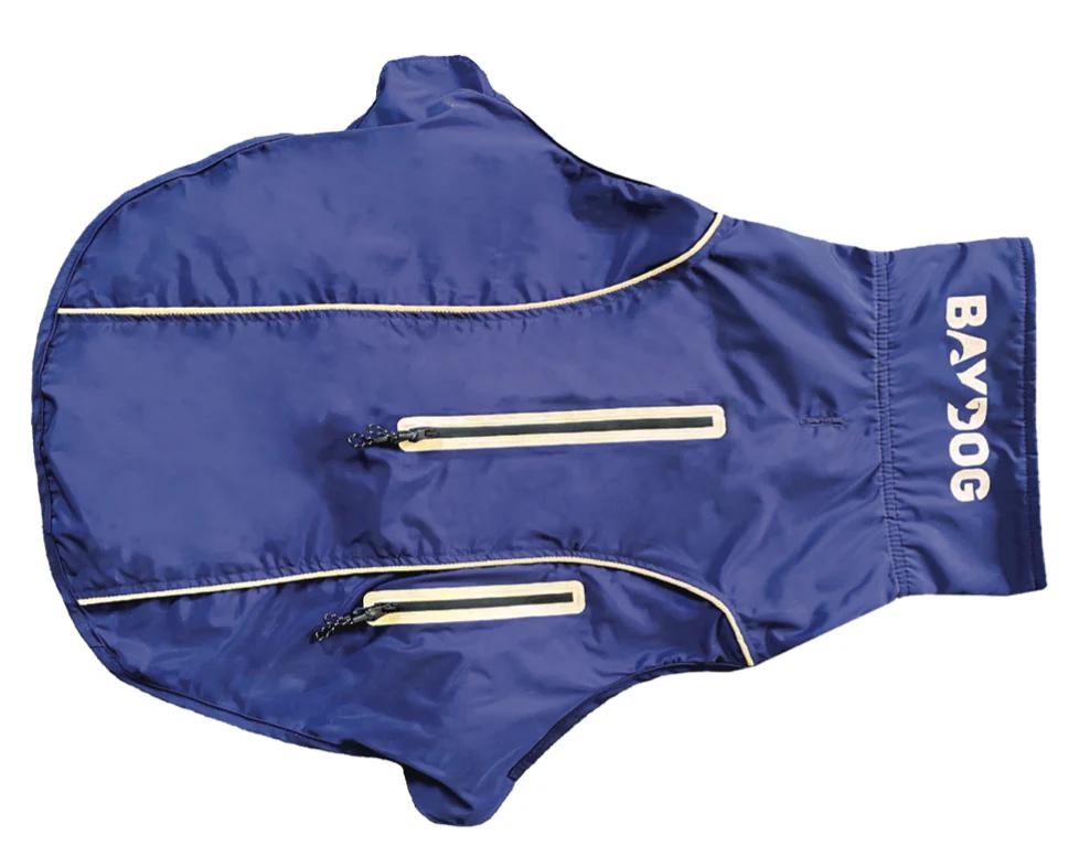 BayDog Narragansett Bay Dog Sailing Dog Jacket, Navy Blue, Medium