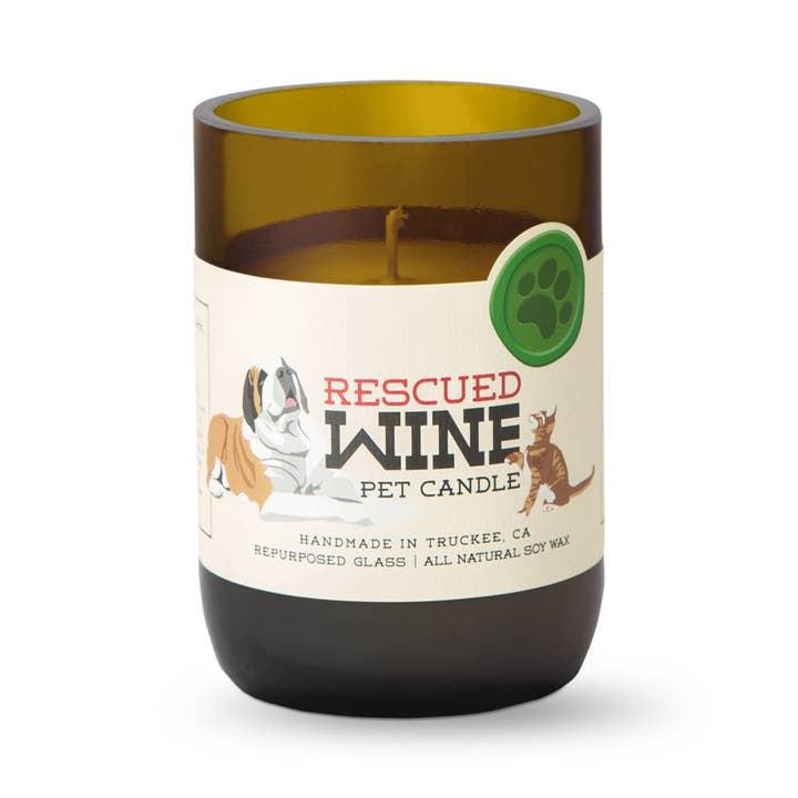 Rescued Wine Candles Fresh Grass Soy Pet Candle