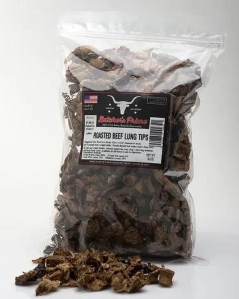 Butcher's Block Prime Roasted Beef Lung Tips Dog Treats, 16-oz