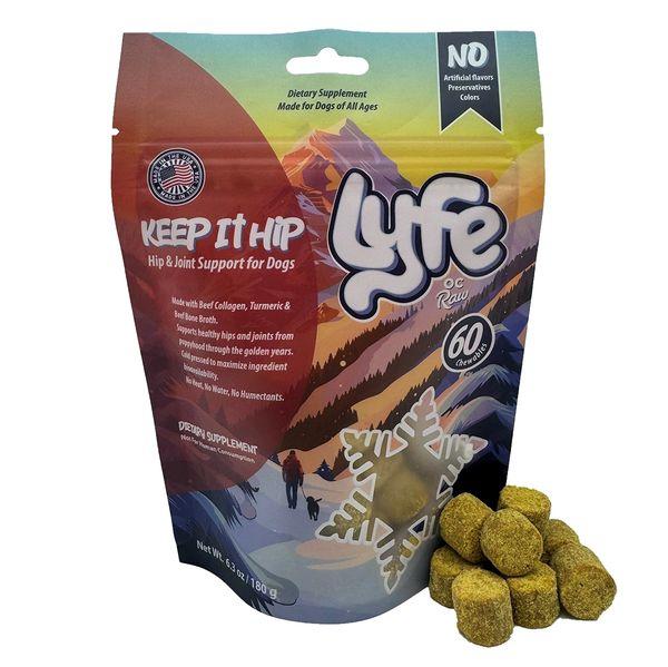 OC Raw Lyfe Keep It Hip Chews Dog Supplement