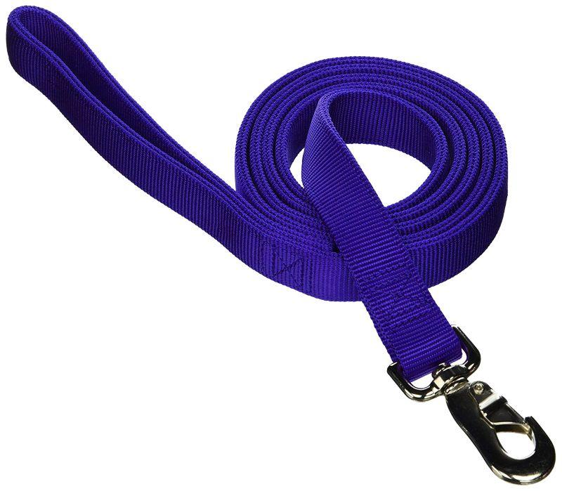 Leather Brothers/OmniPet Bravo Double Layer Nylon Dog Lead, Purple