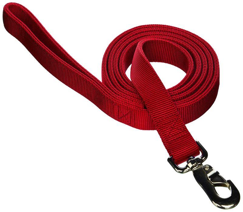 Leather Brothers/OmniPet Bravo Double Layer Nylon Dog Lead, Red