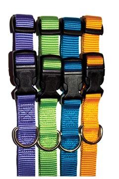 Leather Brothers/OmniPet Kwik-Klip Adjustable Nylon Dog Collar, Pumpkin, Large (1-in x 18-26-in)