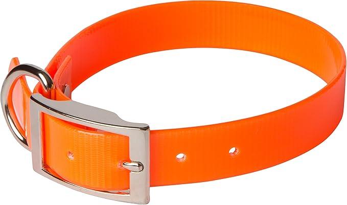 Leather Brothers/OmniPet SunGlo Regular Dog Collar, Orange, 1-in x 25-in