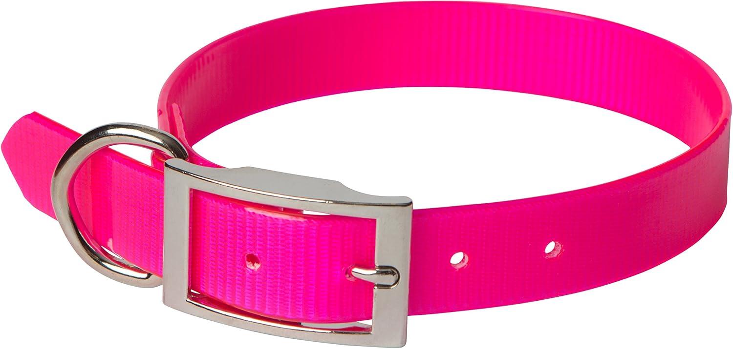 Leather Brothers/OmniPet SunGlo Regular Dog Collar, Pink, 1-in x 23-in