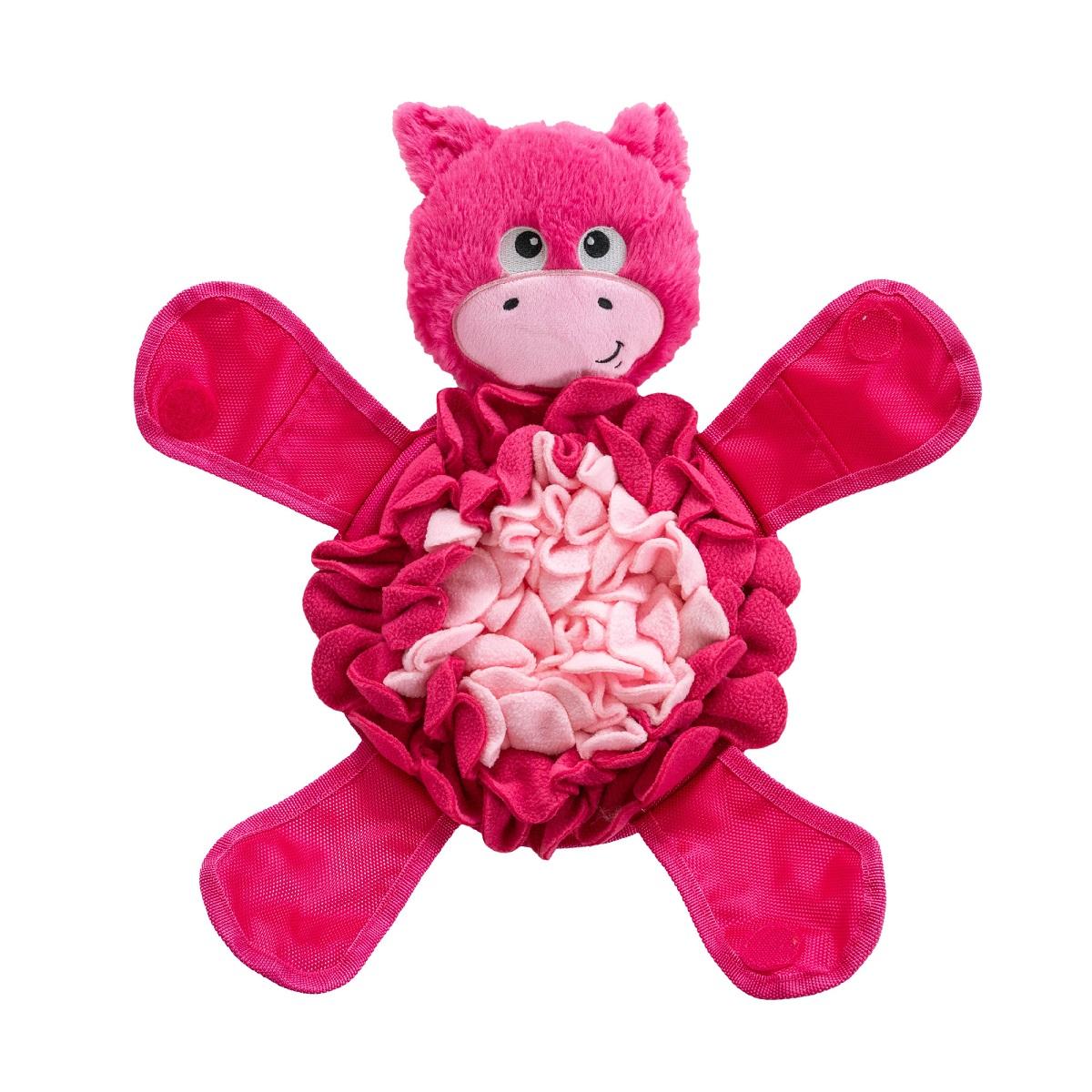 Outward Hound Nina Ottosson Snuffle Palz Think N' Thrive Pig Dog Toy, Pink