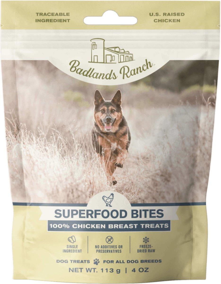 Badlands Ranch Superfood Bites 100% Chicken Breast Freeze-Dried Dog Treats (CA)