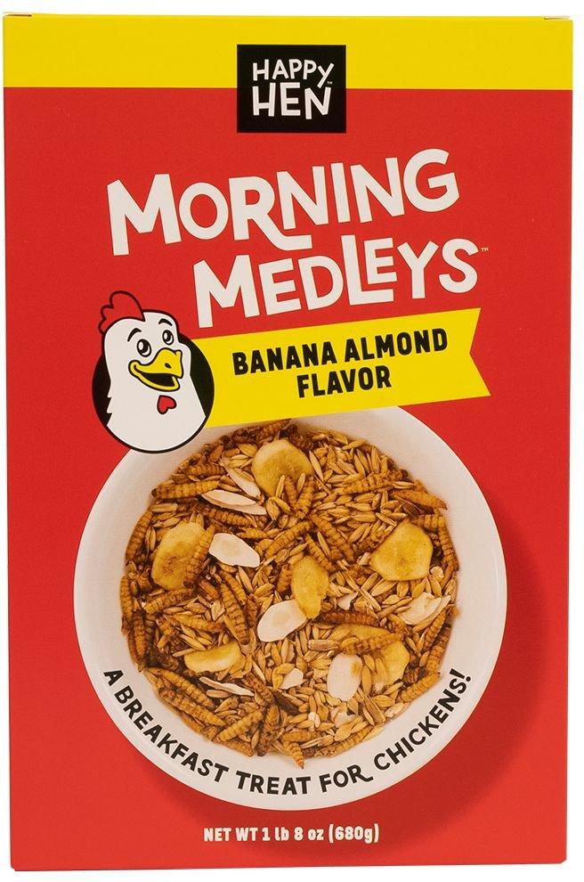 Happy Hen Morning Medleys Banana Almond Chicken Treats, 1.5-lb