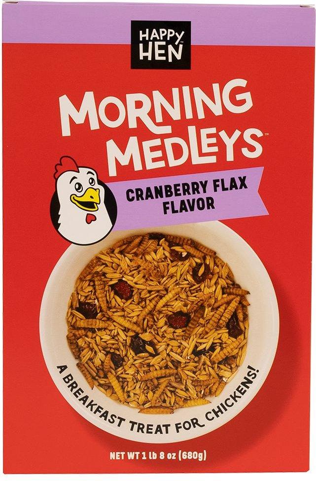 Happy Hen Morning Medleys Cranberry Flax Chicken Treats, 1.5-lb