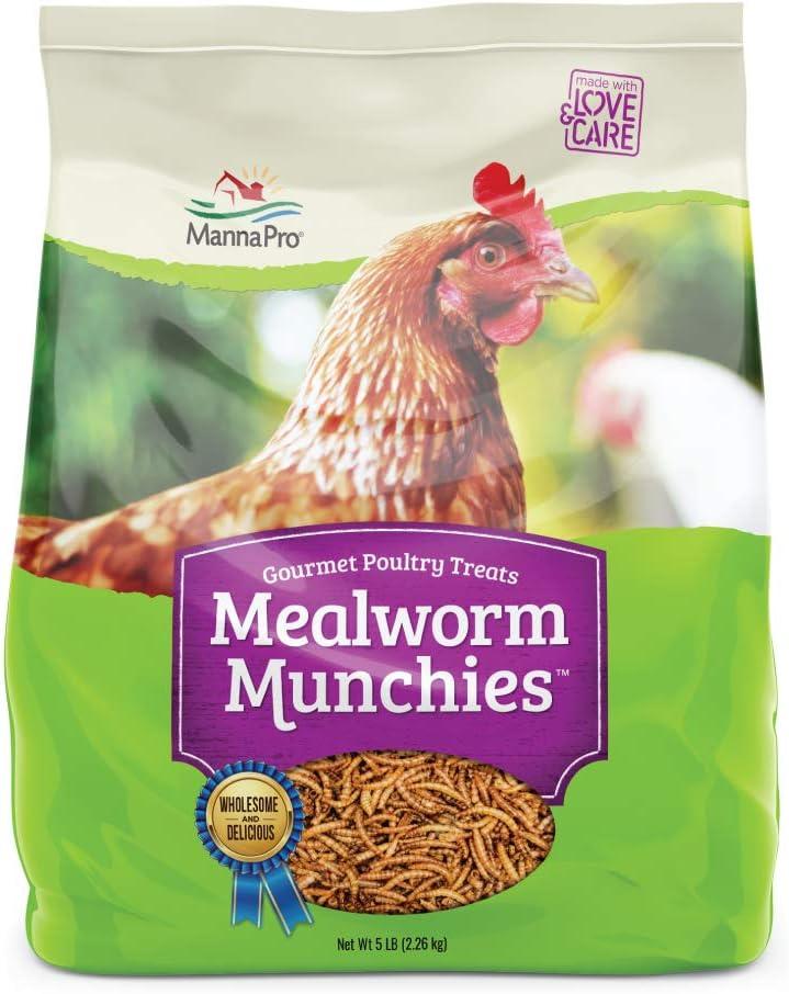 Manna Pro Mealworm Munchies Chicken Treats, 5-lb