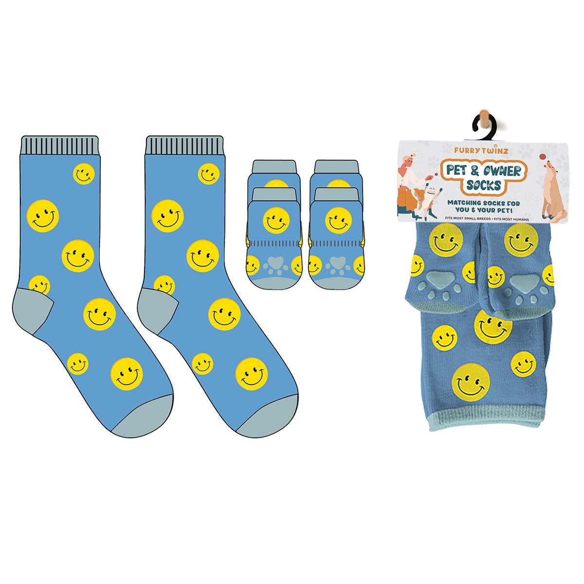 TAGCO Pet & Owner Socks, Smiley