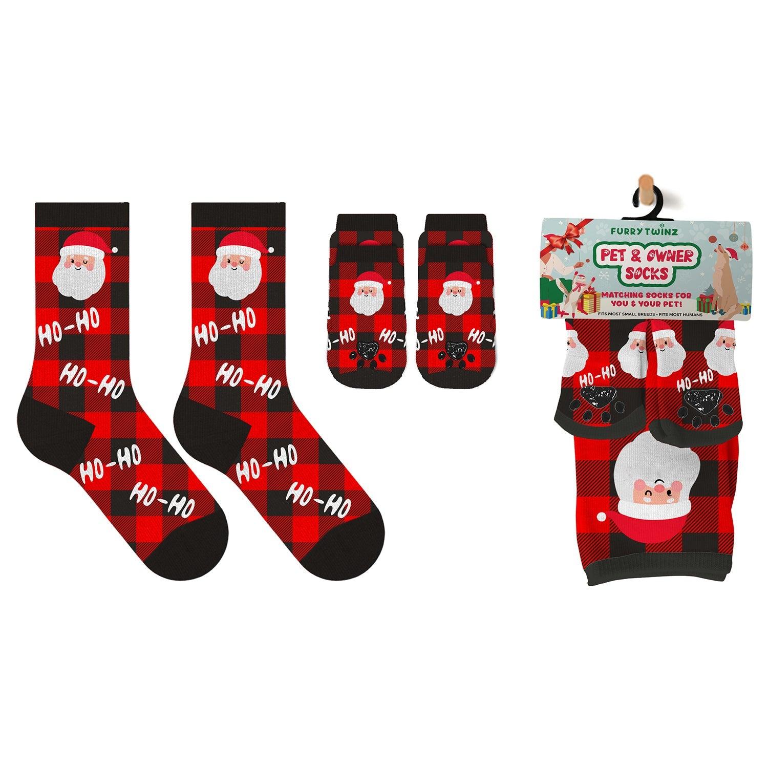 TAGCO Pet & Owner Socks, Santa
