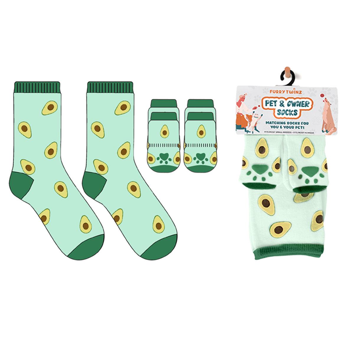 TAGCO Pet & Owner Socks, Avocado