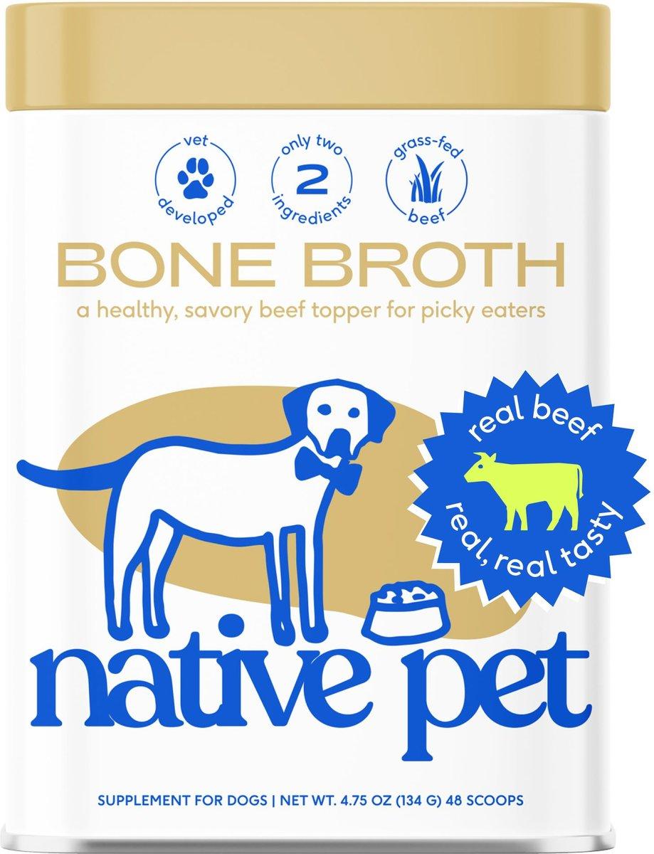 Native Pet Beef Bone Broth Powder Grain-Free Dog Food Topper