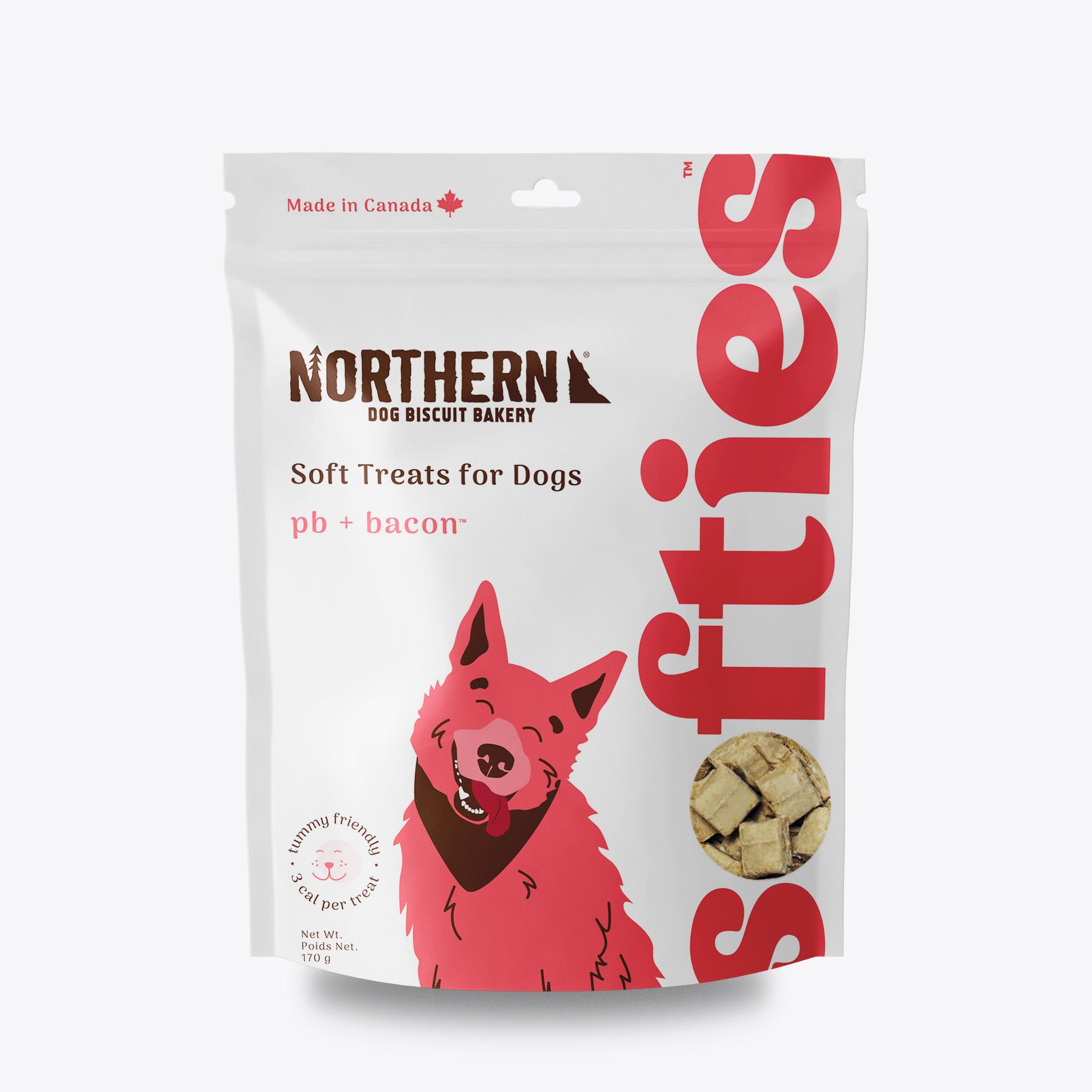 Northern Biscuit Softies Peanut Butter & Bacon Dog Treats, 170-gram