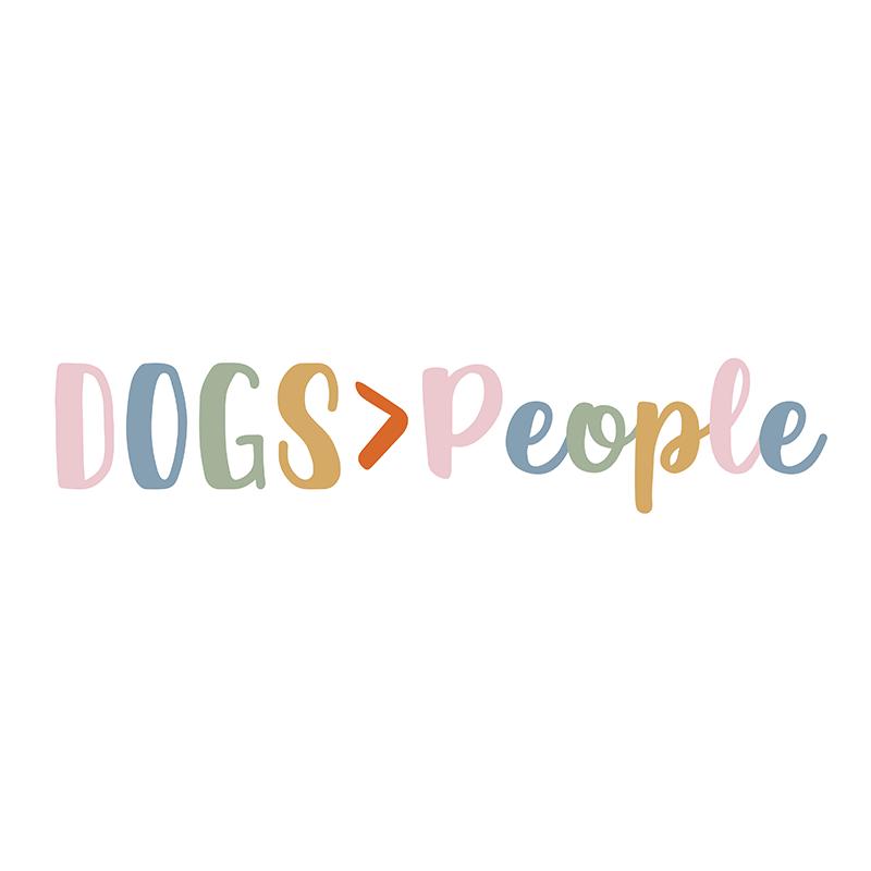 Dog Bandana Co. Dogs > People Sticker, 4-in x 0.75-in