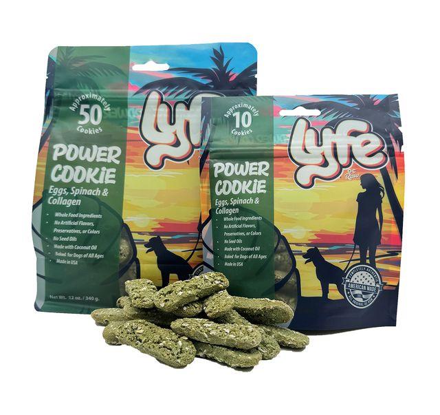 OC Raw Lyfe Power Cookie Eggs, Spinach & Collagen Dog Treats, 12-oz