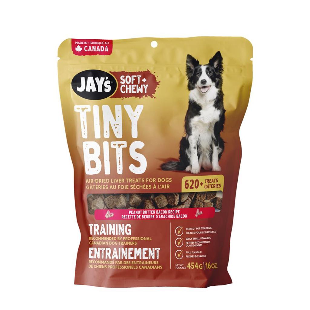 Jay's Tiny Bits Peanut Butter Bacon Dog Treats, 454-gram