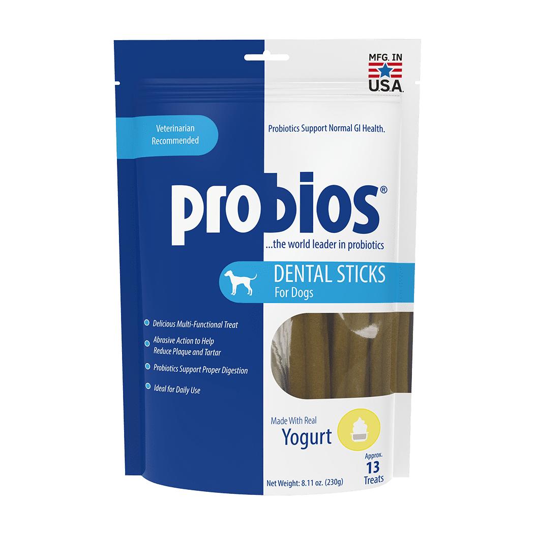 Probios Real Yogurt Dental Sticks Dog Treats, 8.11-oz