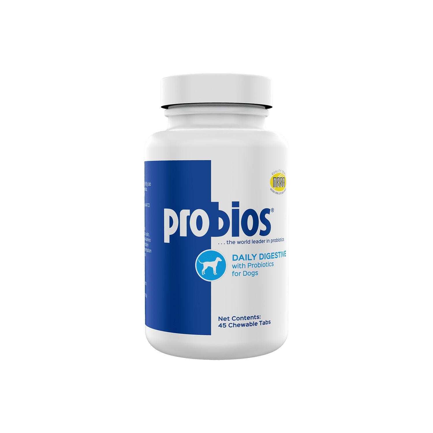 Probios Daily Digestive Tablets with Probiotics Dog Supplement, 45-count