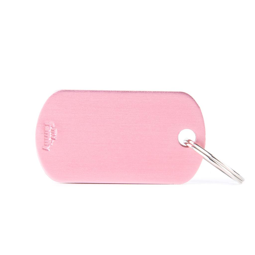 MyFamily Basic Aluminum Military Pet ID Tag, Pink