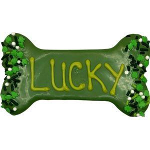 Preppy Puppy St. Patrick's Day Lucky Bone Cookie Dog Treats, 5.5-in
