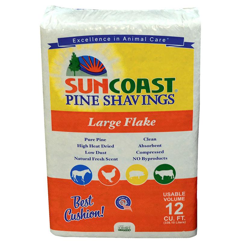 Suncoast Pine Shavings Large Flake Livestock Bedding, 12-cu ft