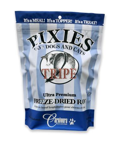 Carnivora Pixies Beef Tripe Freeze-Dried Raw Dog & Cat Food, 12-oz|340-gram