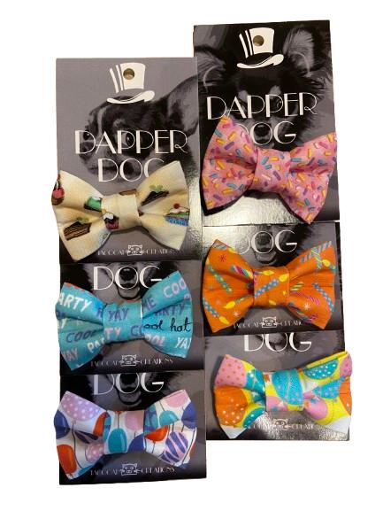 TacoCat Creations Dapper Dog Bow Tie, Celebrations, Assorted, Small