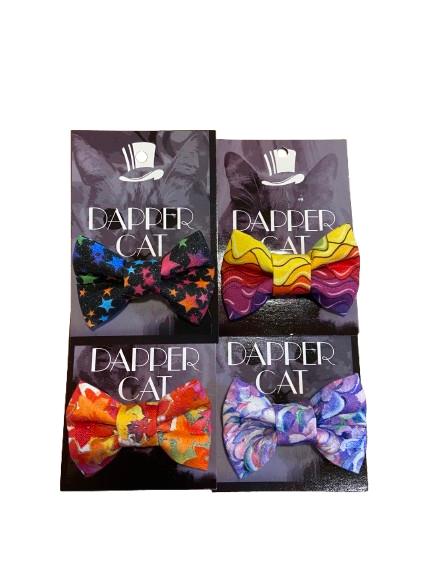 TacoCat Creations Dapper Cat Bow Tie, Everyday, Assorted, Small