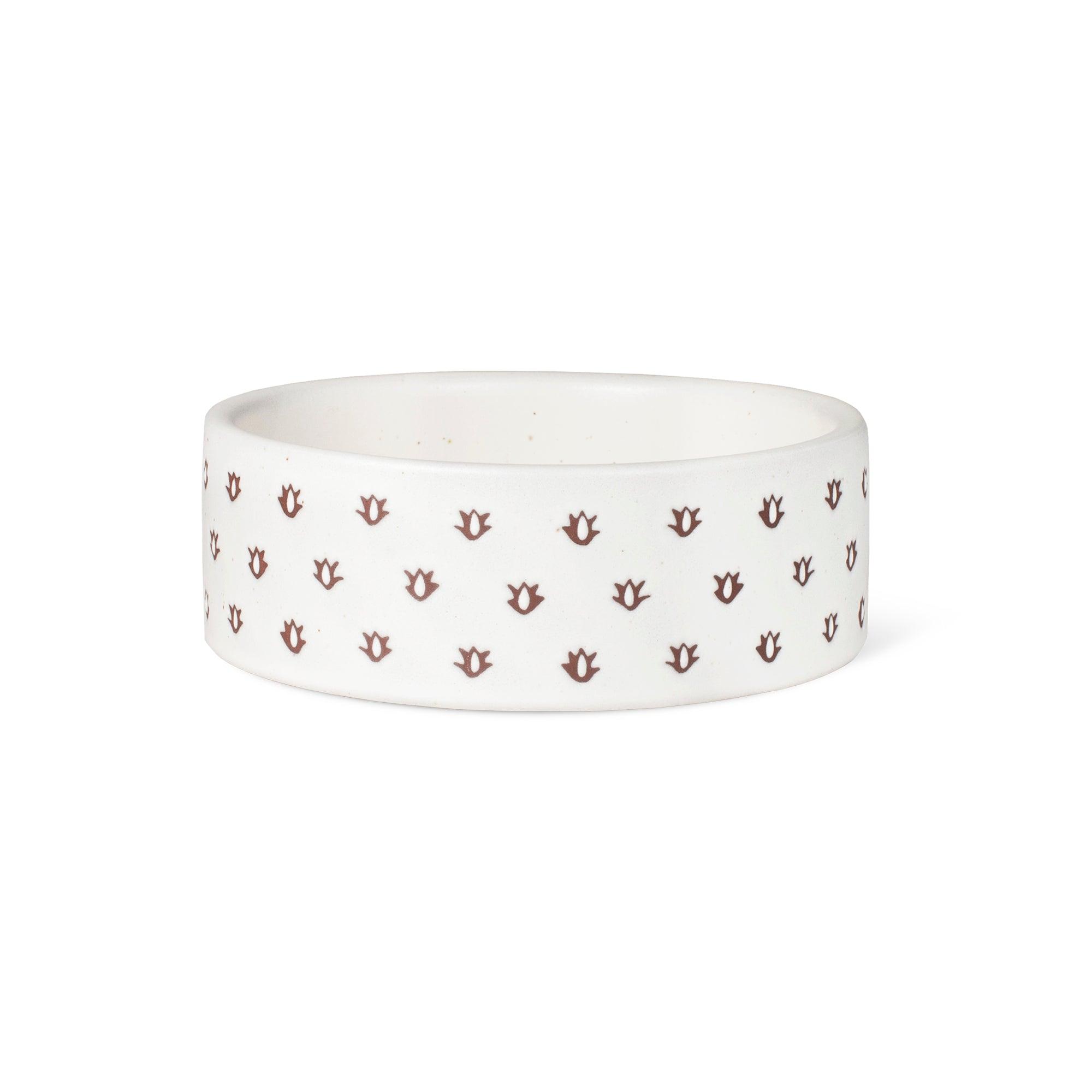 PetShop by Fringe Studio Speckled Block Bone Dog Bowl