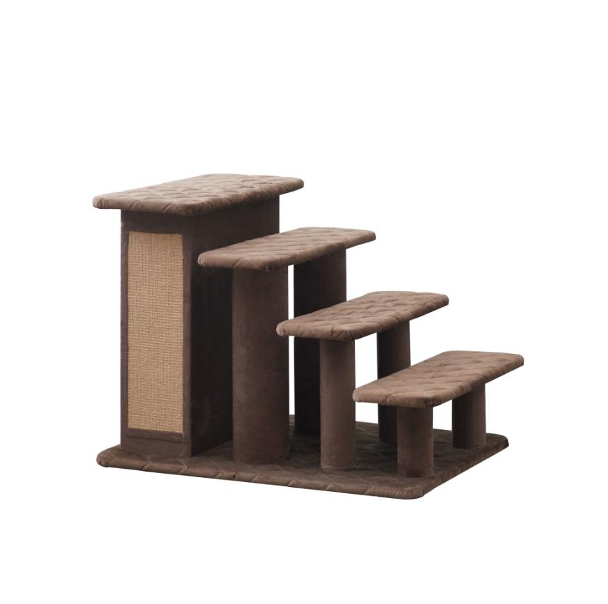 PetPals Zoso Multi-Functional Pet Stairs & Storage, Brown, 20-in
