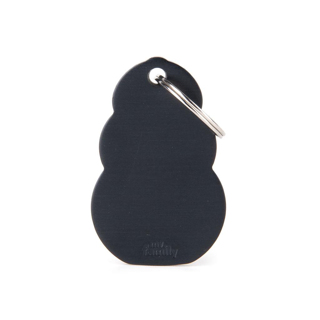 MyFamily KONG Aluminum Pet ID Tag, Black, Medium