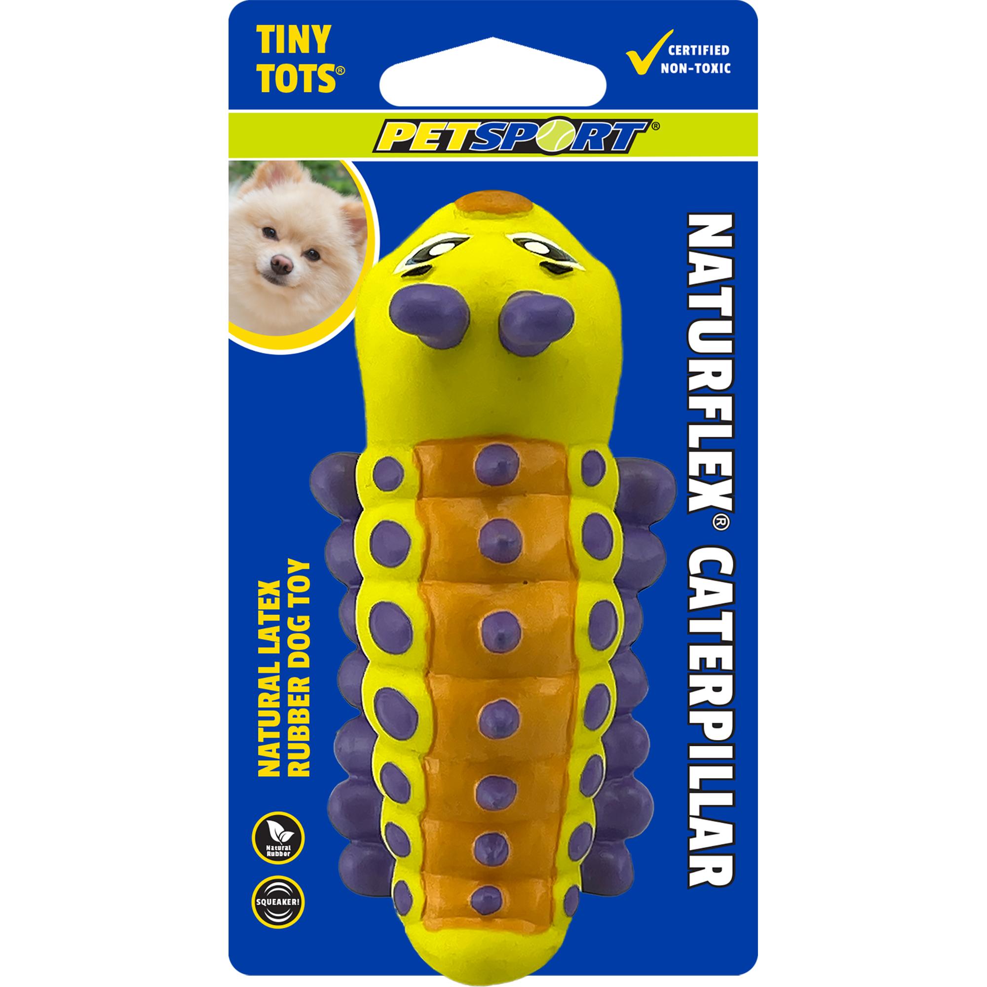 Petsport Naturflex Tiny Tots Caterpillar Dog Toy, Small