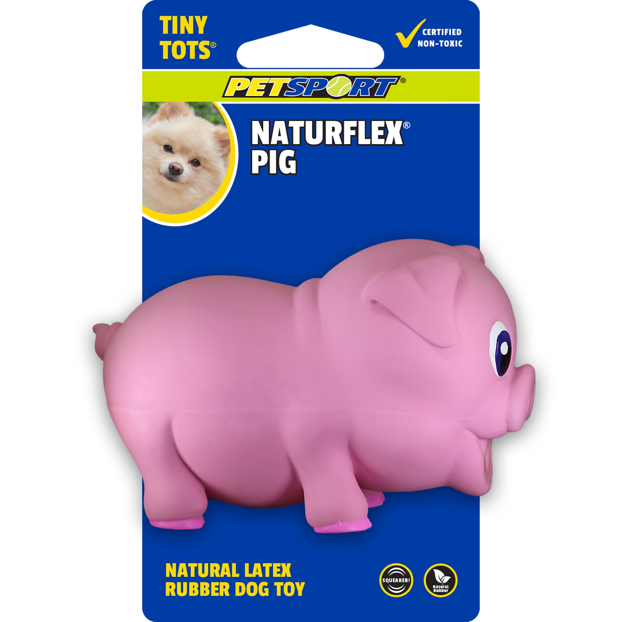 Petsport Naturflex Tiny Tots Pig Dog Toy, Small