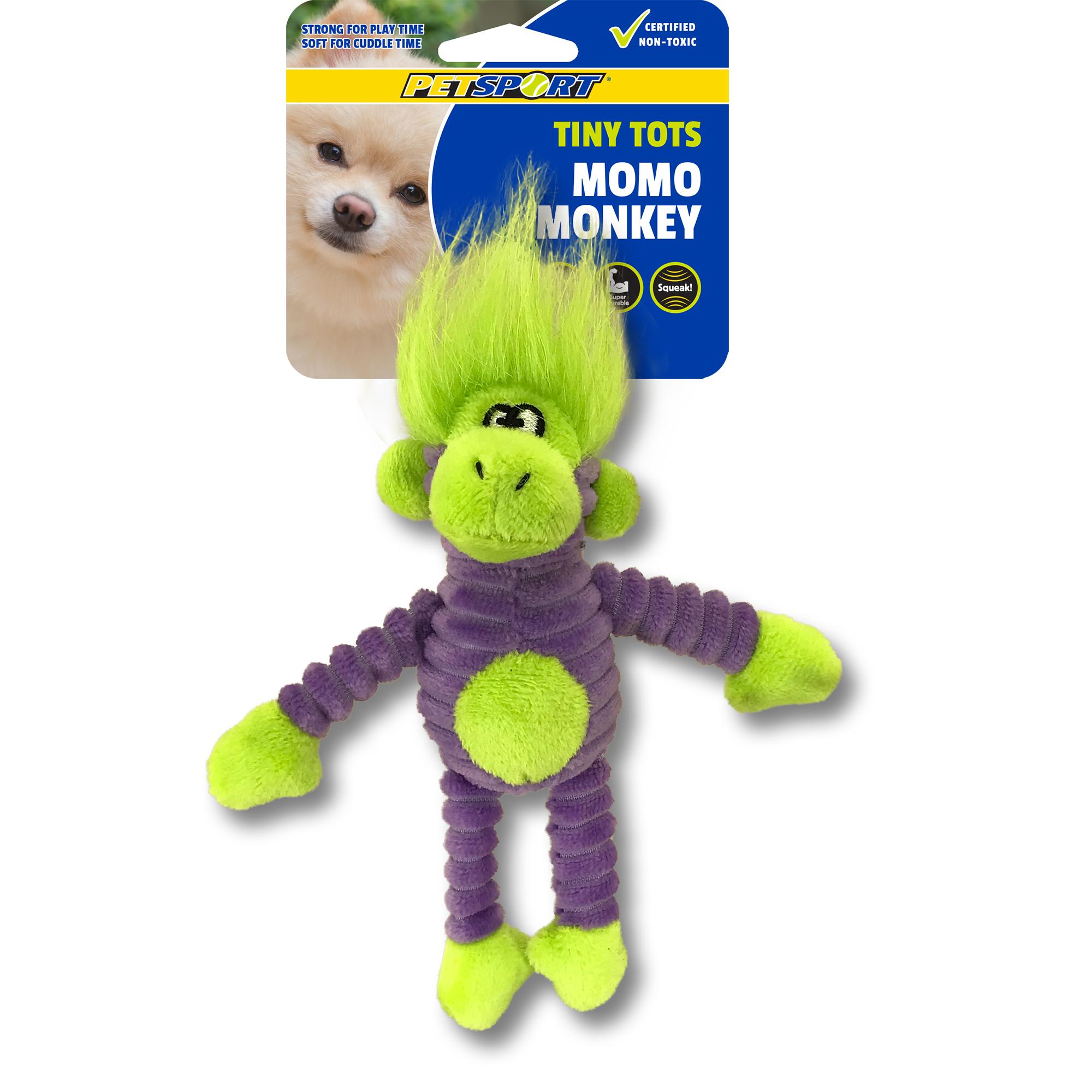 Petsport Tiny Tots Momo Monkey Dog Toy, Small